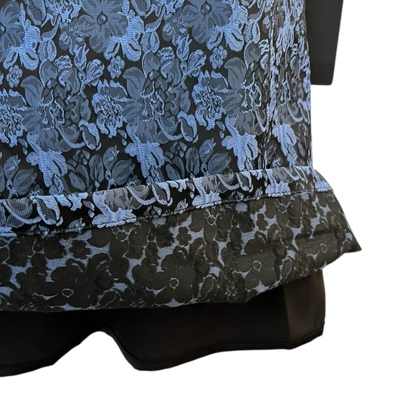 Lulus Size Large Blue Jacquard Floral Mini Cocktail Bustier Sleeveless Dress - Picture 8 of 12